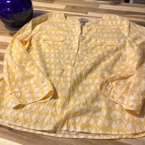 LOFT peasant tunic blouse  Size Large Petite